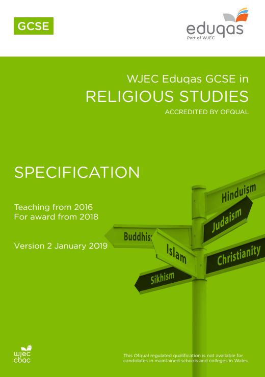 GCSE Religious Studies Specification (Full Course) 