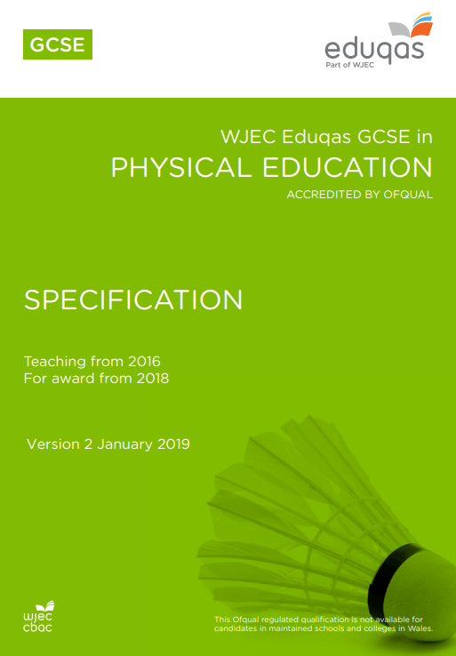 GCSE Physical Education Specification (Full Course)